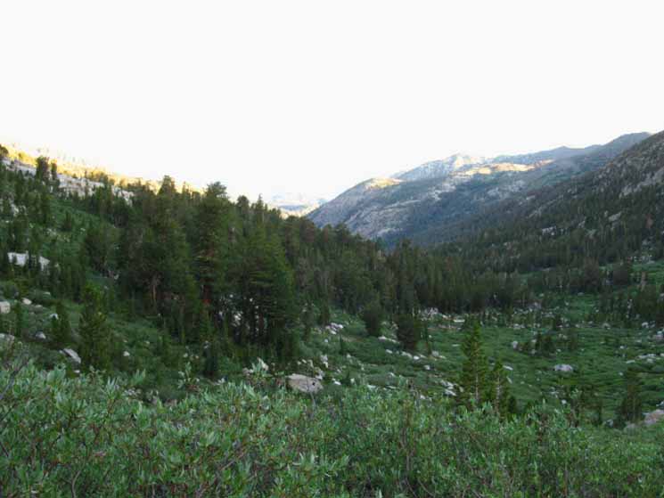 looking down at Hunters Camp location.